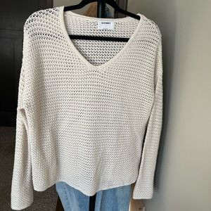 Old Navy Cream Loose Knit Sweater
